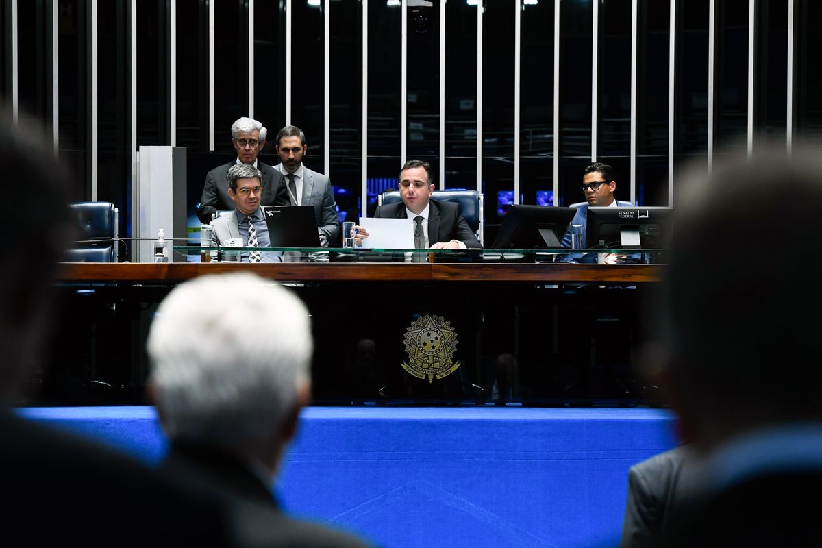 Plenário do Senado Federal durante sessão deliberativa ordinária.