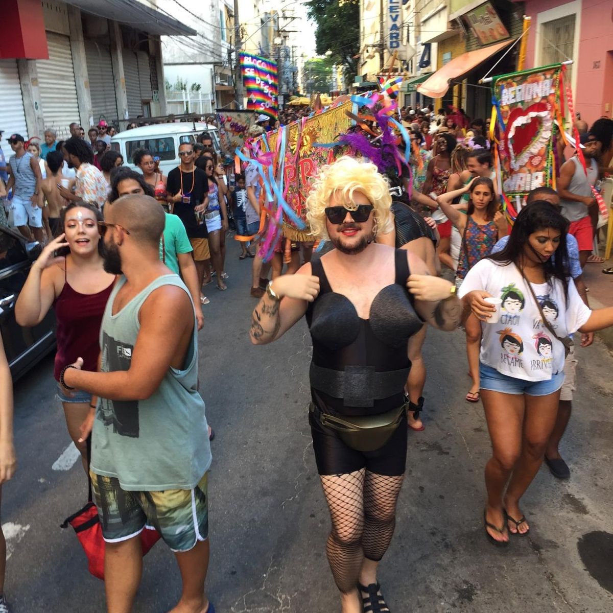 Fã de Madonna, Dudu Altoé se fantasiou da diva no carnaval de 2017