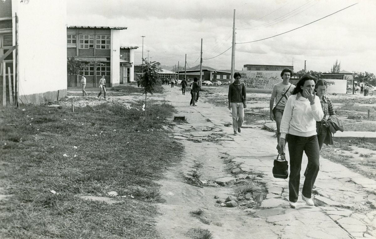Alunos no campus de Goiabeiras da Universidade Federal do Espírito Santo (Ufes) nos anos 1980