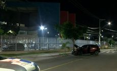 O artefato estava em um carro, um Honda HRV, que foi perseguido por policiais após ataque de tiros em Vila Nova de Colares, e que terminou em frente ao hospital