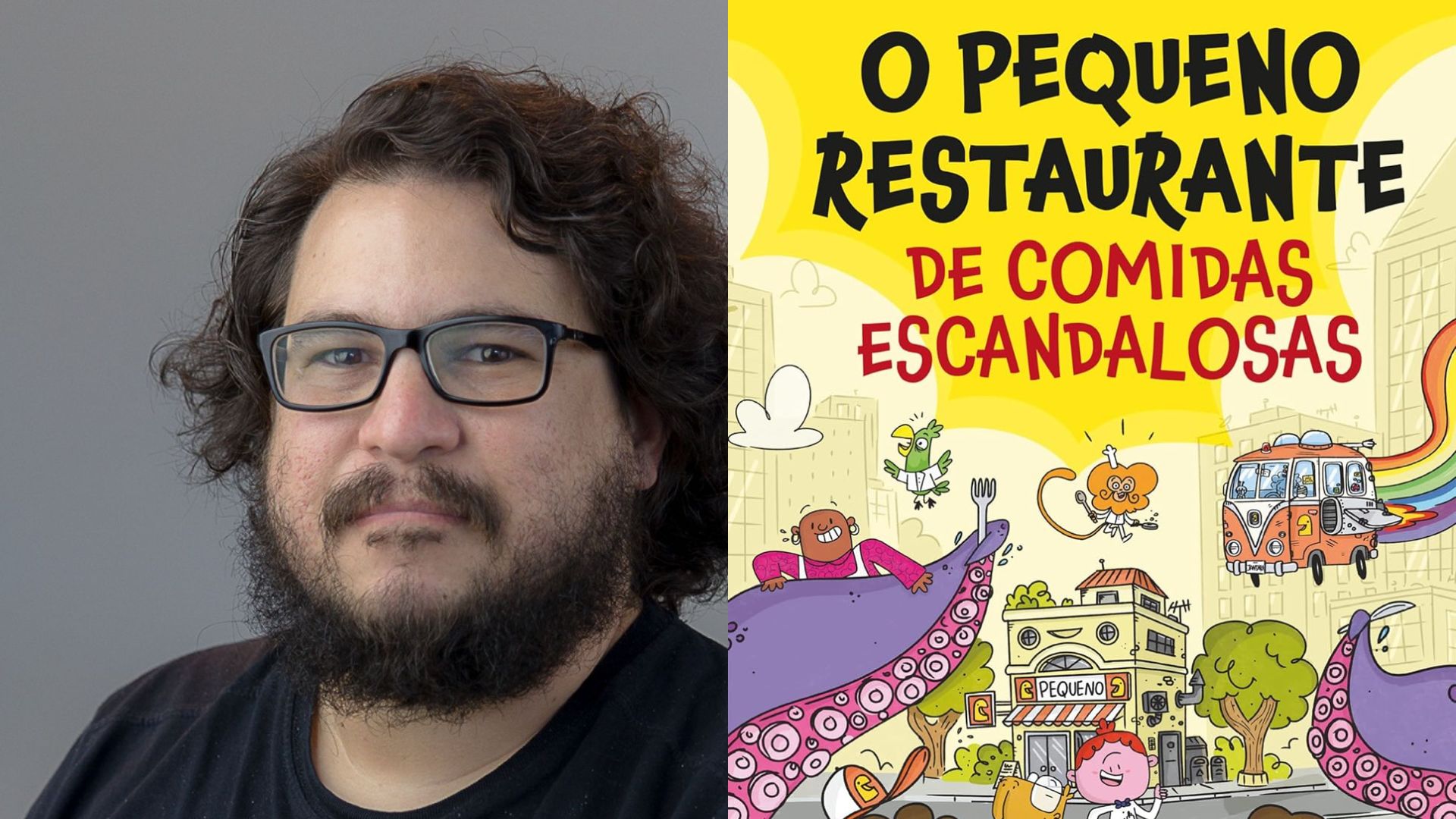 Thiago Egg já lançou mais de 12 títulos e ilustra agora as páginas de “O Pequeno Restaurante de Comidas Escandalosas'
