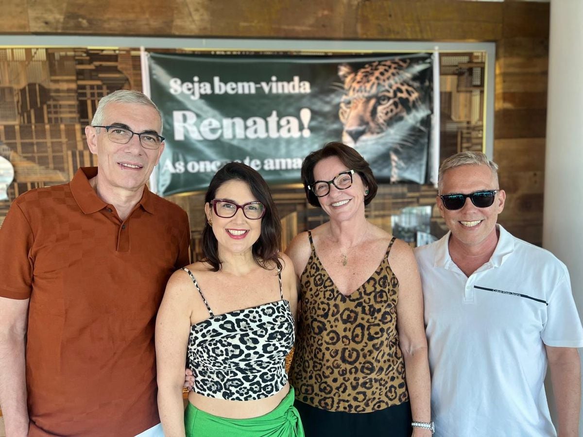 Décio Chieppe, Renata Rasseli, Eulália Chieppe e André Hees