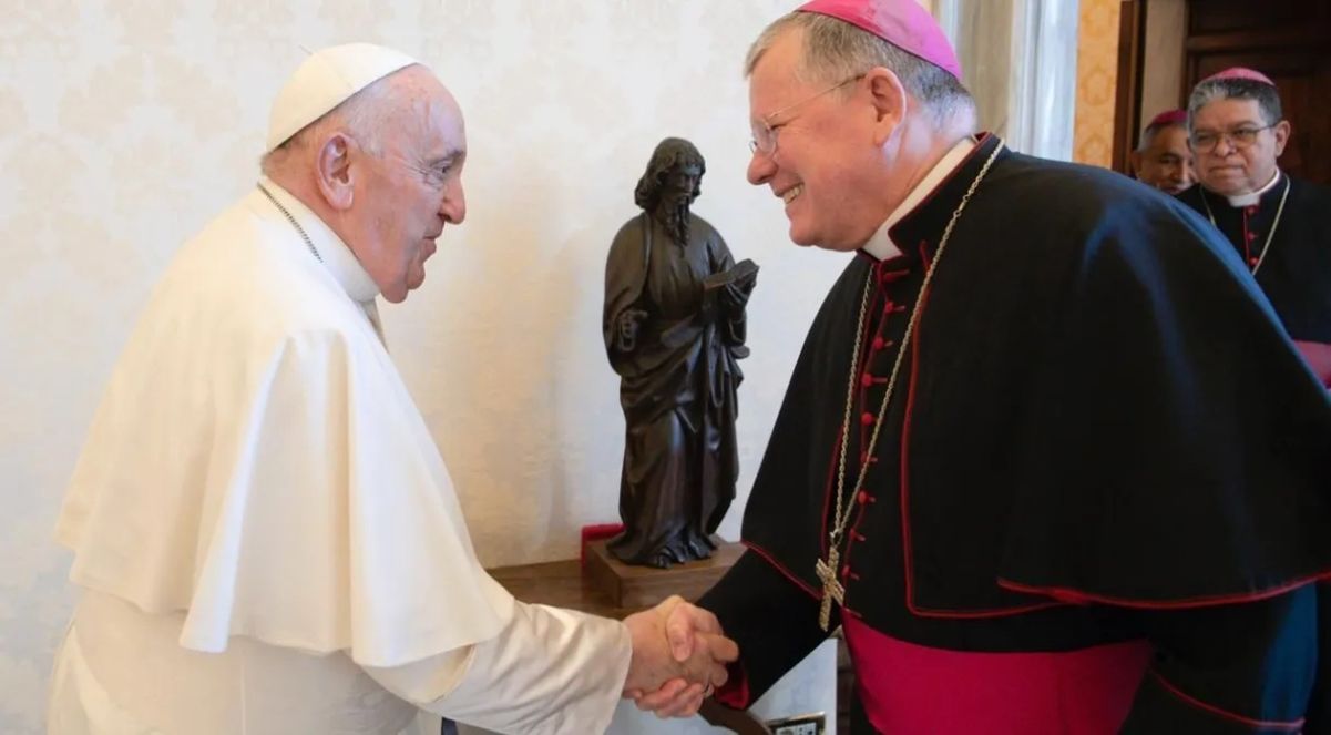 Papa Francisco e arcebispo de Porto Alegre, dom Jaime Spengler