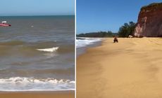 Adolescente desapareceu na Praia de Mãe-Bá no último domingo (12) e ainda não foi encontrado