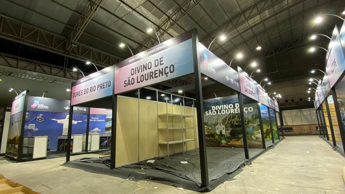 Os estandes da Feira dos Municípios estão sendo montados no Parque de Exposições de Carapina, na Serra