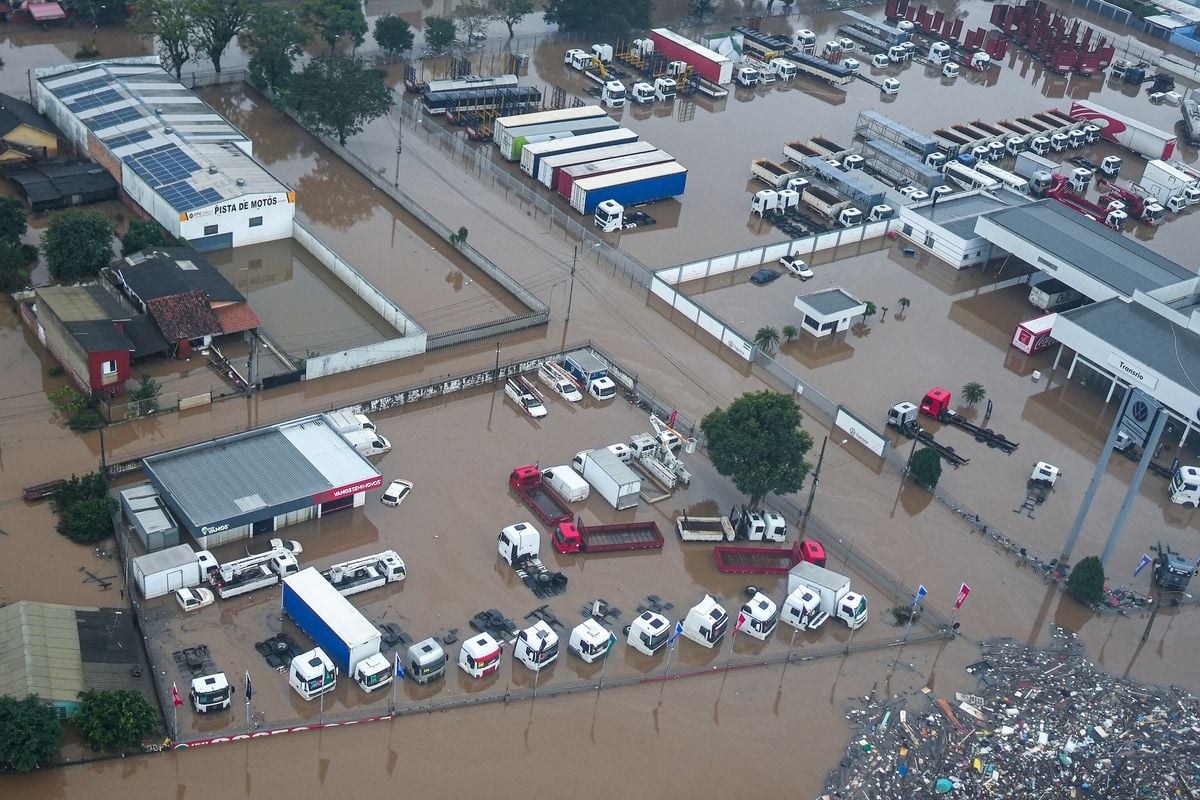  Imagens aéreas de Porto Alegre, após inundações causadas pelas chuvas no Rio Grande do Sul 