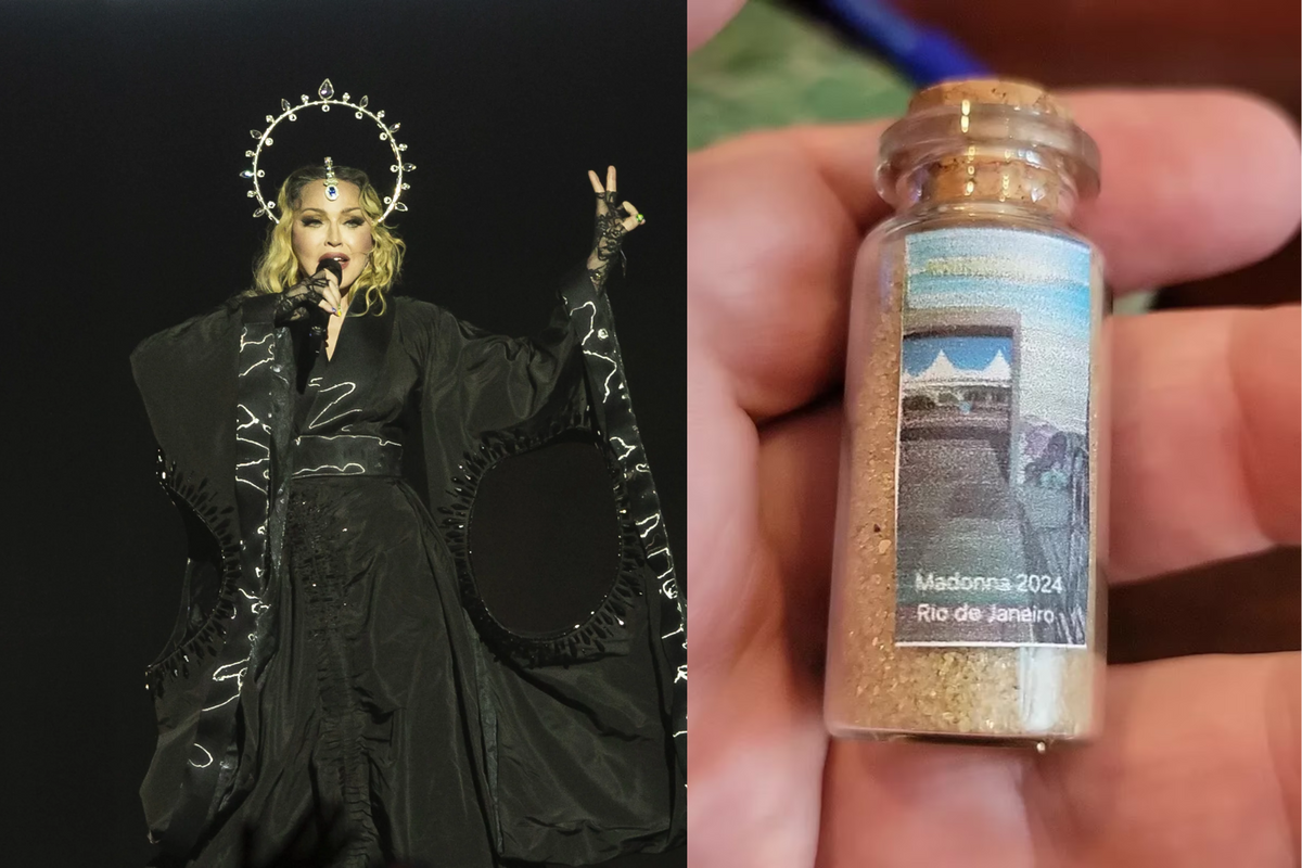 Areia da praia do show da Madonna está sendo vendida na internet