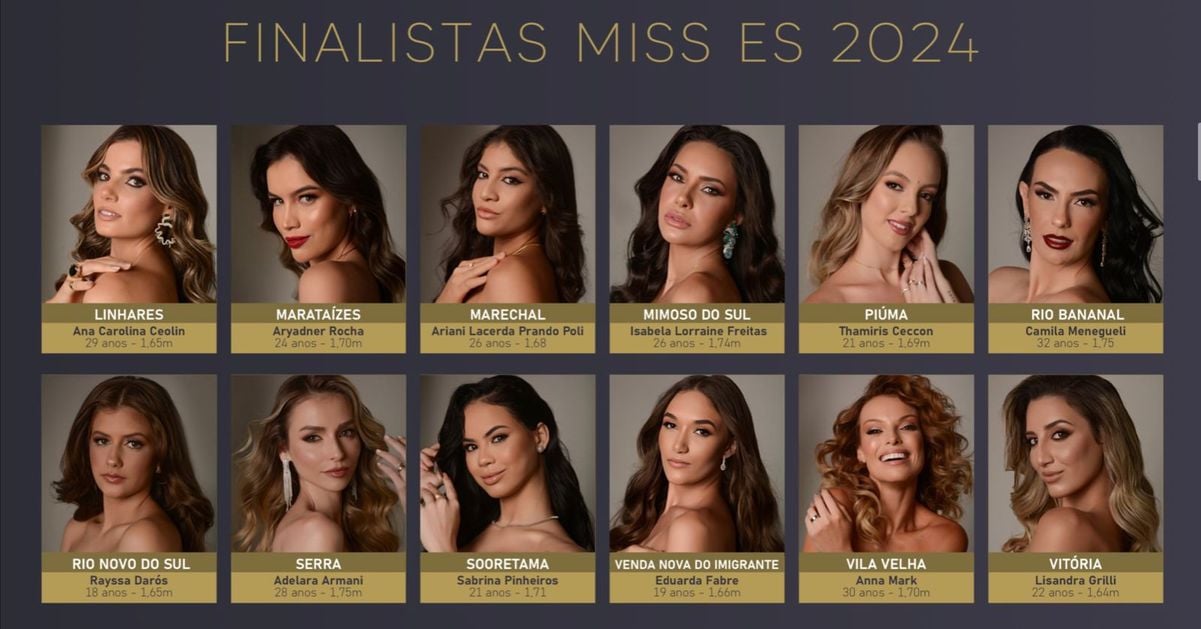 Candidatas ao Miss ES 2024