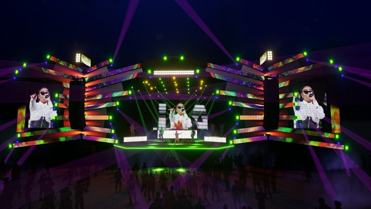 Nova estrutura do palco do Festival de Alegre