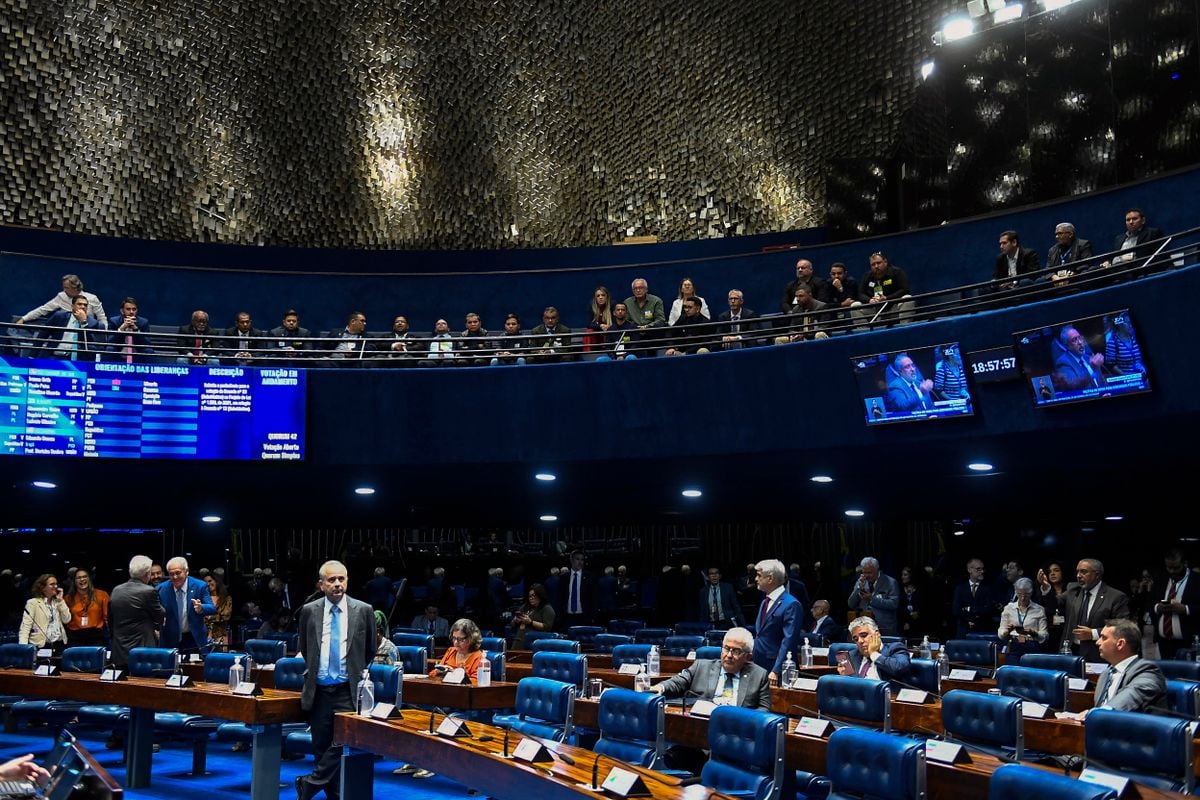 Plenário do Senado Federal durante sessão deliberativa ordinária