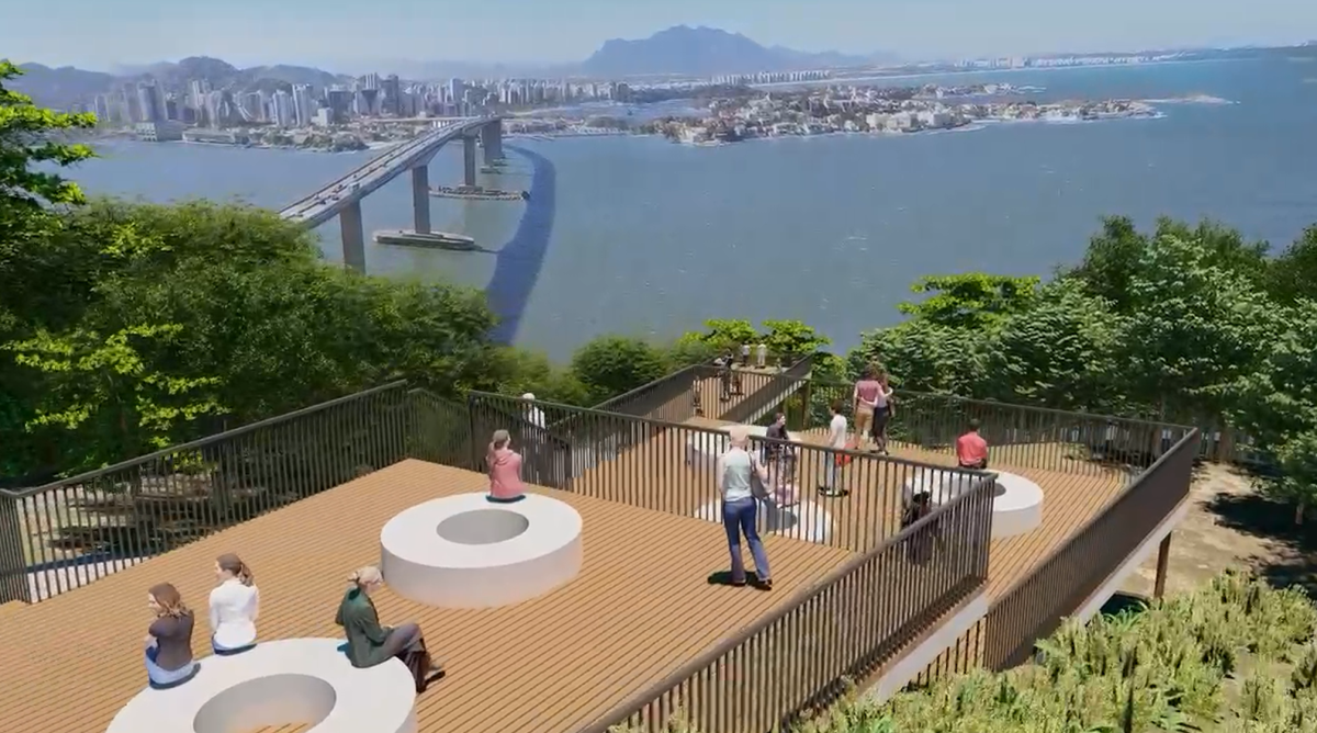 Vila Velha 489 anos: vídeo mostra projeto com mirantes e bondinho no Morro do Moreno por Reprodução | Prefeitura de Vila Velha