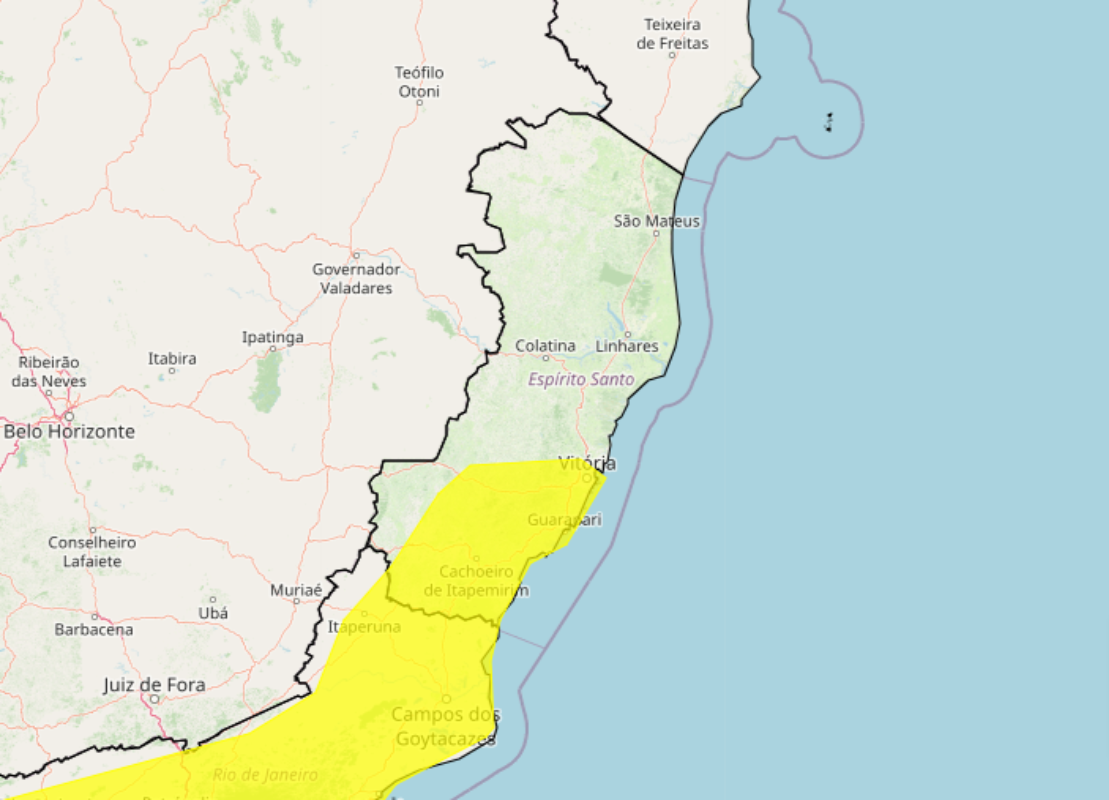 A Gazeta Cidades Do Es Recebem Alerta De Perigo Potencial Para Queda