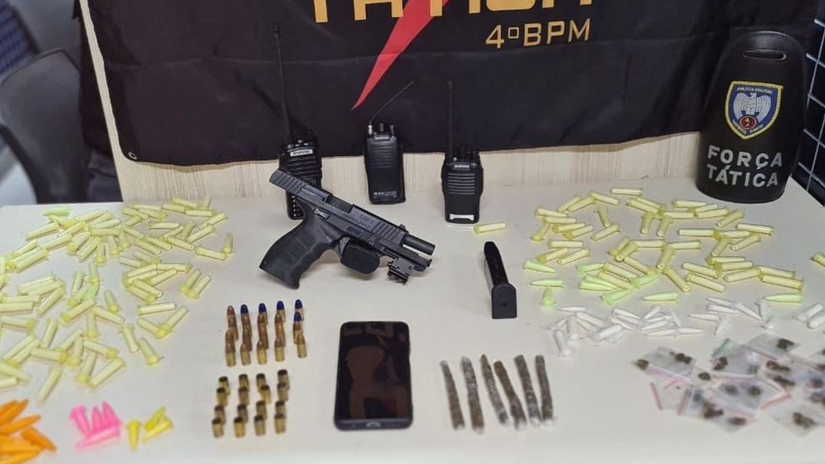 De acordo com a PM, arma apreendida em Jaburuna estaria com jovem baleado