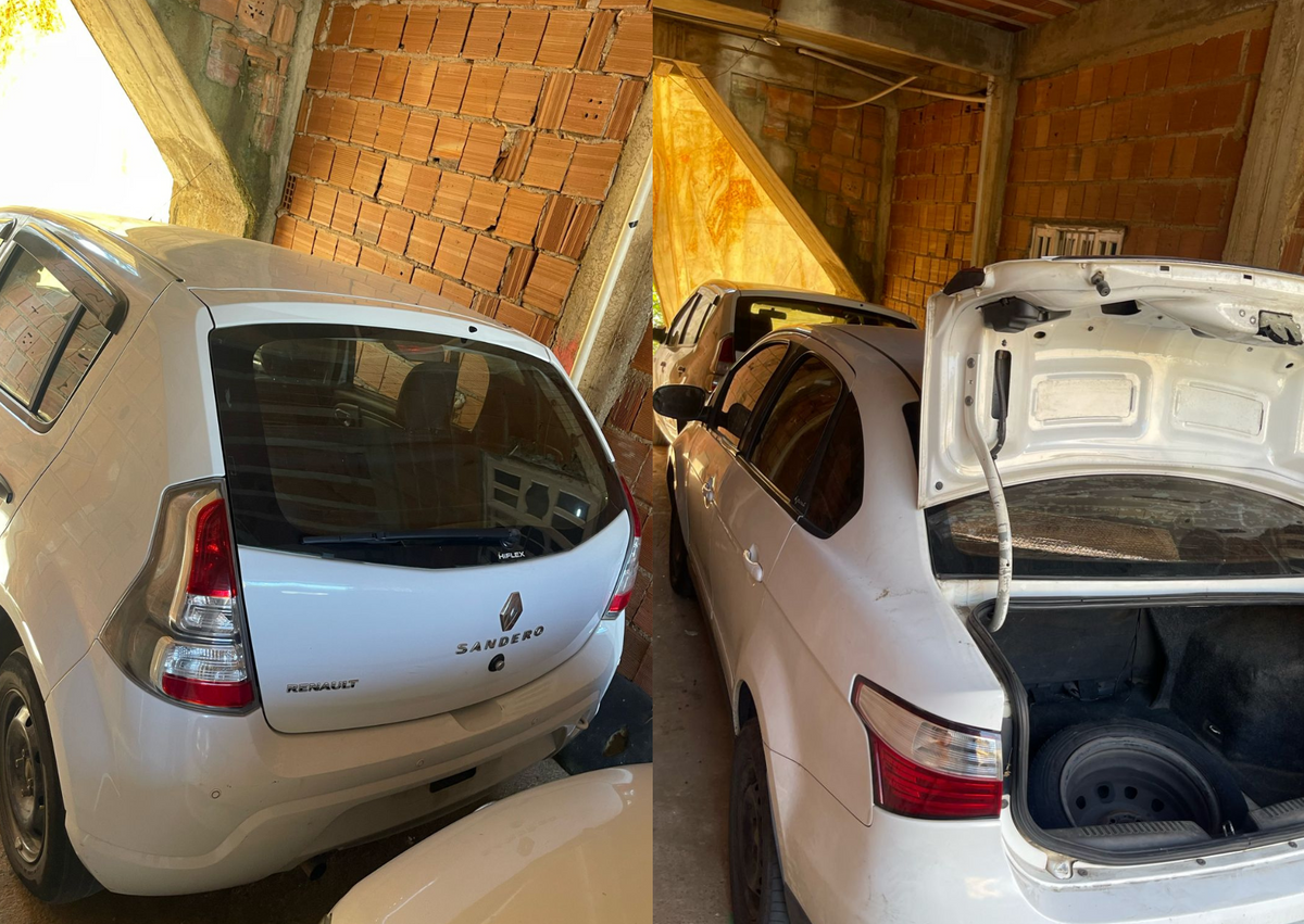 Guarda recupera dois carros roubados em garagem em Cariacica