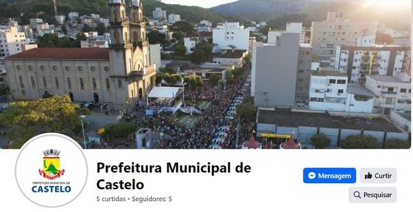 Novo perfil da prefeitura de Castelo, no Facebook 