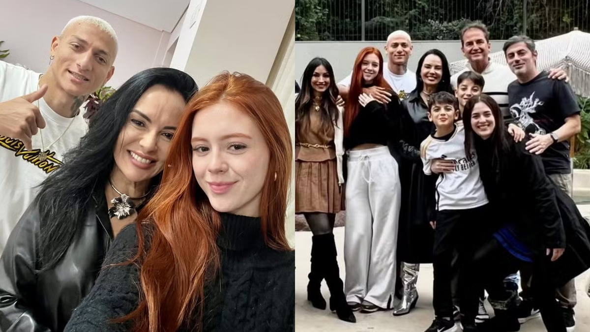 Richarlison visita família de Amanda Araújo no Paraná