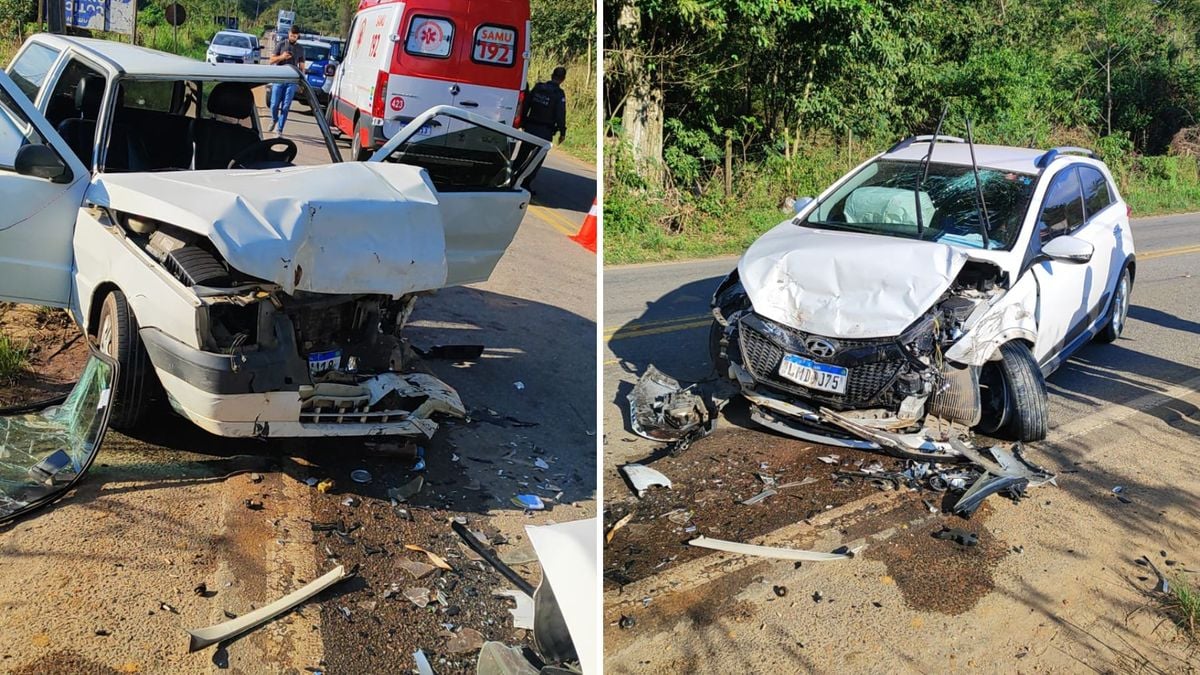 Duas pessoas ficam feridas em acidente em Cachoeiro 