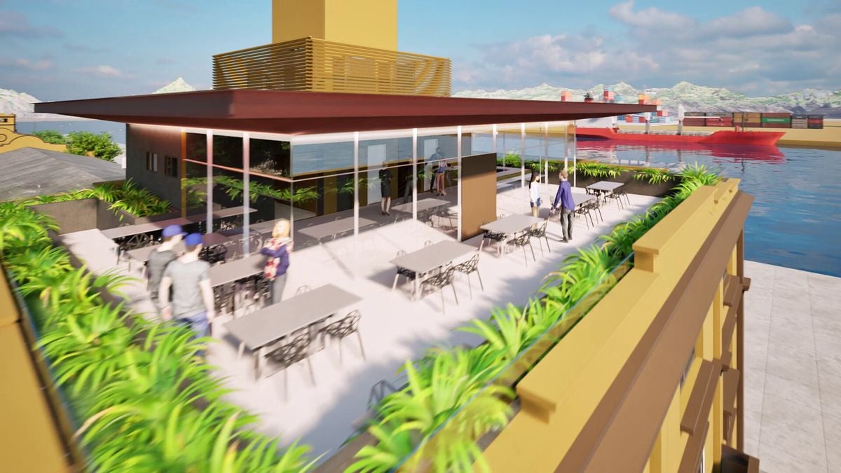 Restaurante e rooftop em armazém do Porto de Vitória por Divulgação