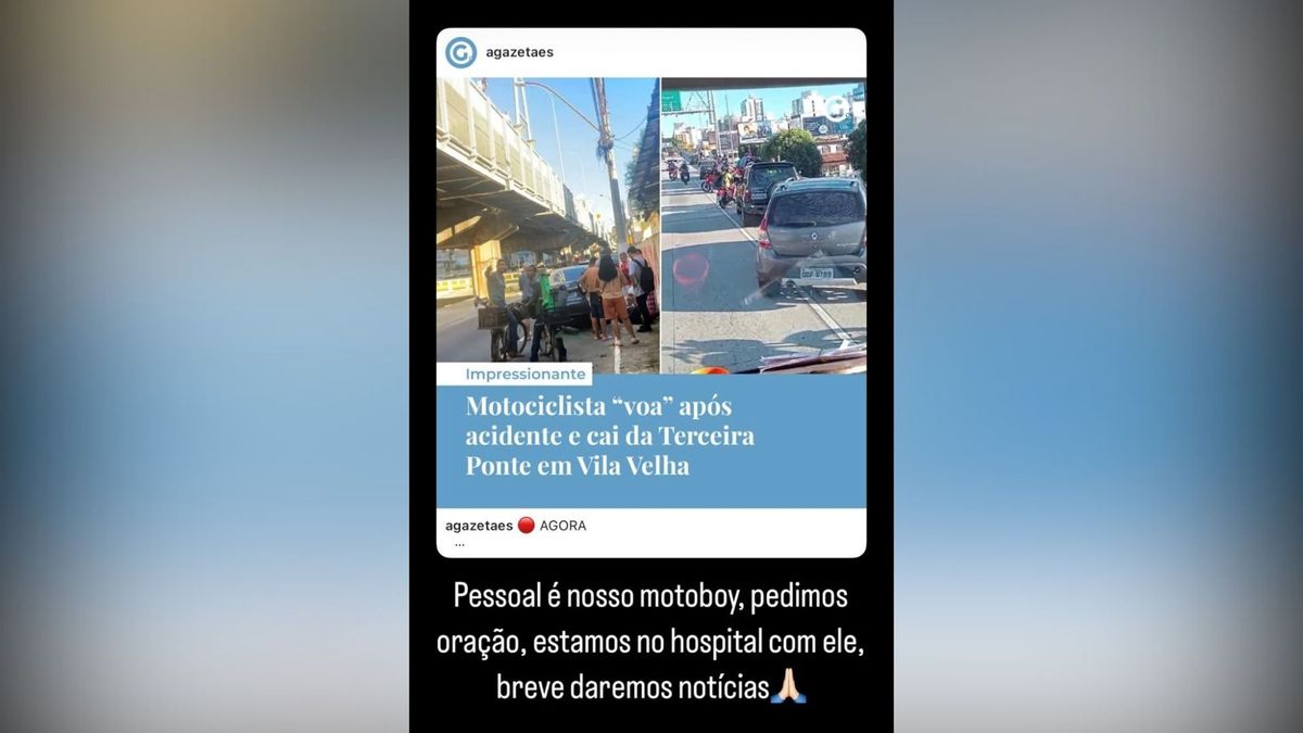 Empresa de celulares fala sobre acidente de motoboy na Terceira Ponte