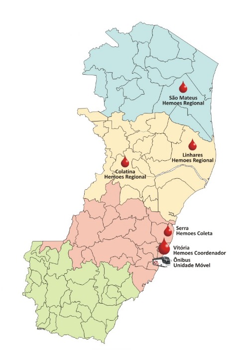 Endereço dos Hemocentros