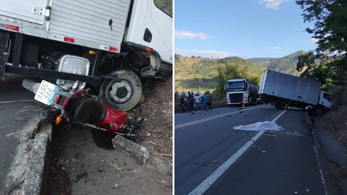 Acidente com moto e caminhão deixa um morto e pista interditada em Colatina