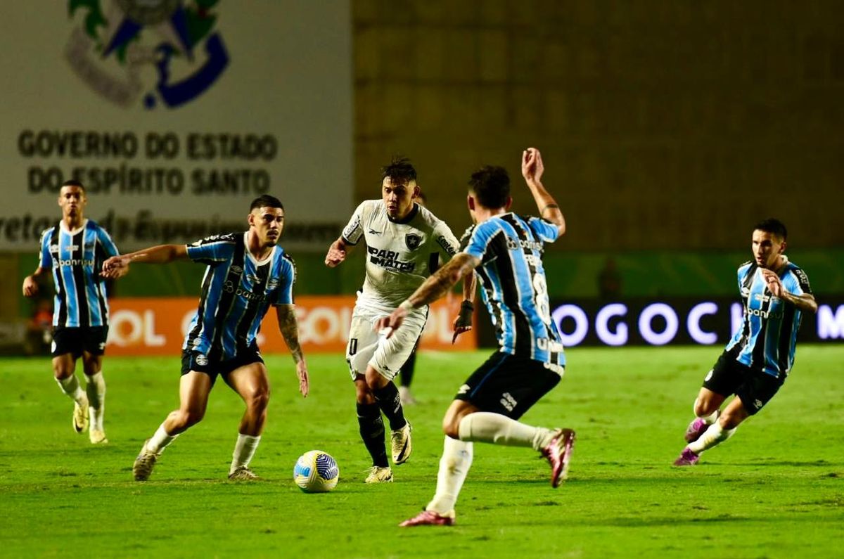 Botafogo vence o Grêmio e assume a liderança do Campeonato Brasileiro em noite de festa da torcida capixaba no Kleber Andrade por Carlos Alberto Silva/A Gazeta