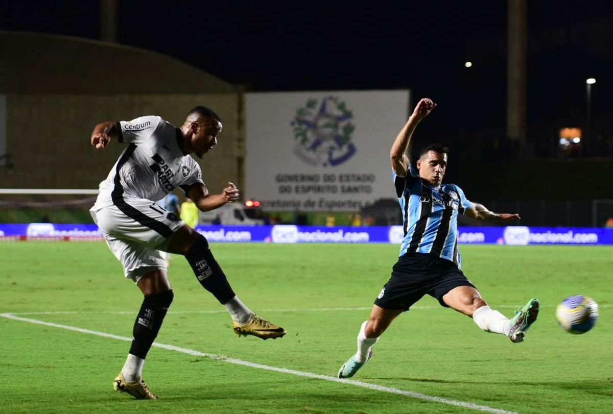 Botafogo vence o Grêmio e assume a liderança do Campeonato Brasileiro em noite de festa da torcida capixaba no Kleber Andrade por Carlos Alberto Silva/A Gazeta