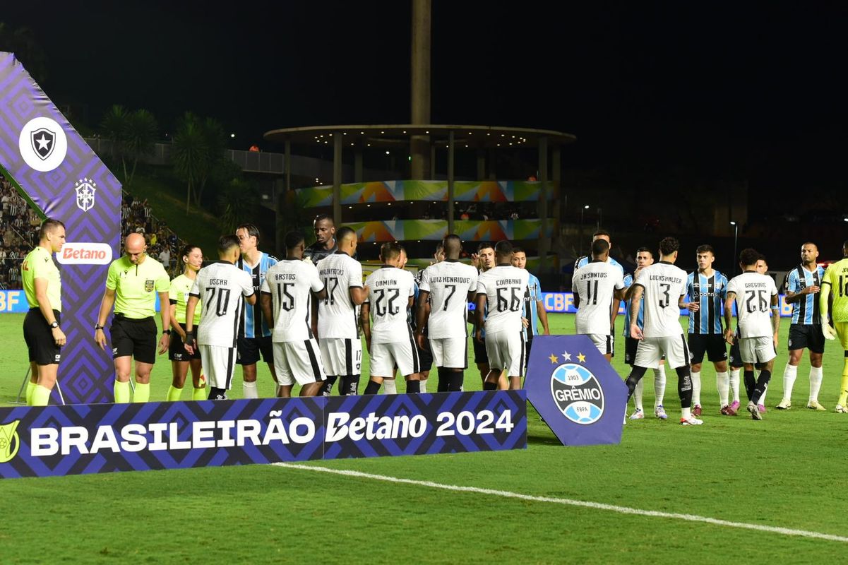 Botafogo vence o Grêmio e assume a liderança do Campeonato Brasileiro em noite de festa da torcida capixaba no Kleber Andrade por Carlos Alberto Silva/A Gazeta