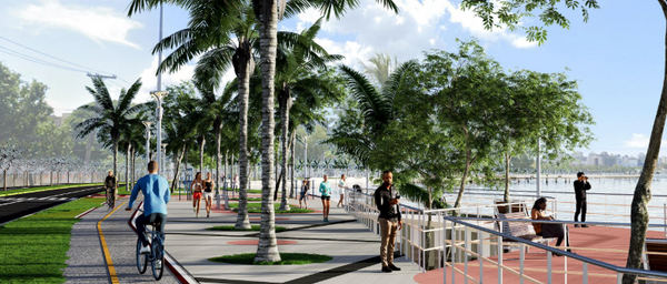 Projeção da Avenida Beira-Mar após obras de reurbanização por Divulgação / PMV