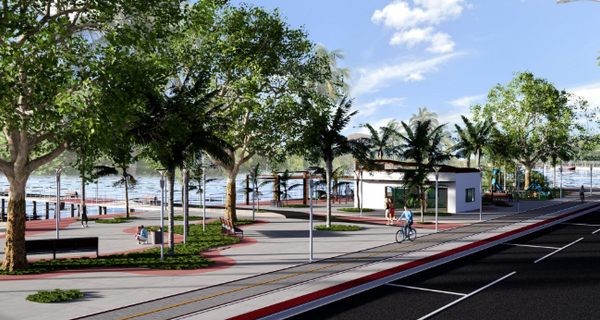 Projeção da Avenida Beira-Mar após obras de reurbanização por Divulgação / PMV