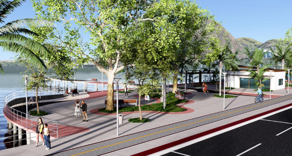 Projeção da Avenida Beira-Mar após obras de reurbanização por Divulgação / PMV
