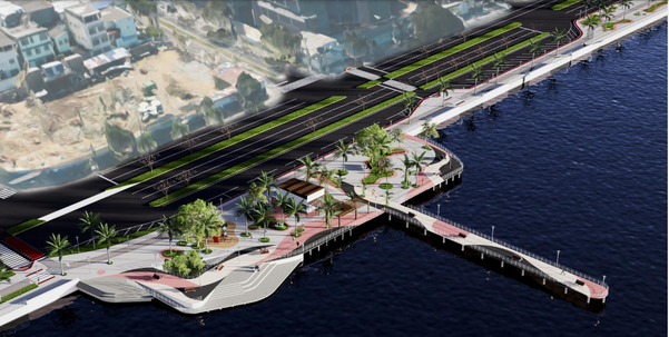 Projeção da Avenida Beira-Mar após obras de reurbanização