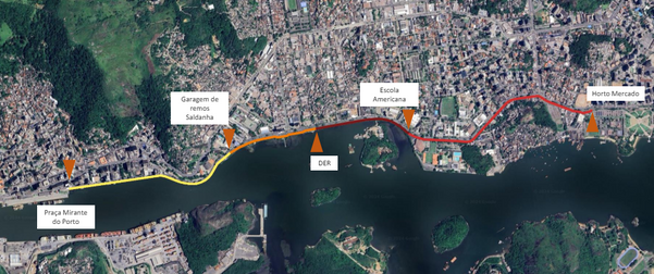 Trecho que passará por obras na Beira-Mar