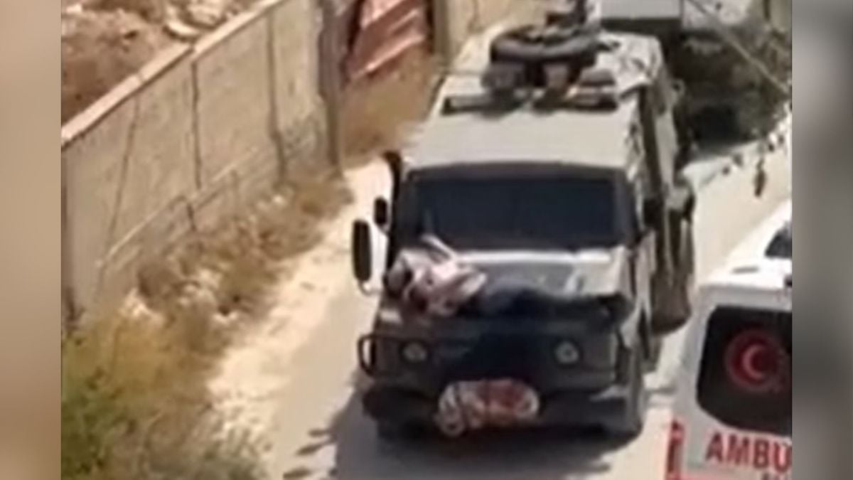 Exército de Israel amarra palestino a capô de veículo na Cisjordânia