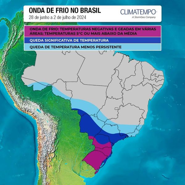 Primeira onda de frio do inverno no Brasil atinge parte do ES