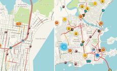 O aplicativo de trânsito Waze aponta que os motoristas encontram dificuldade em transitar pelas vias das cidades