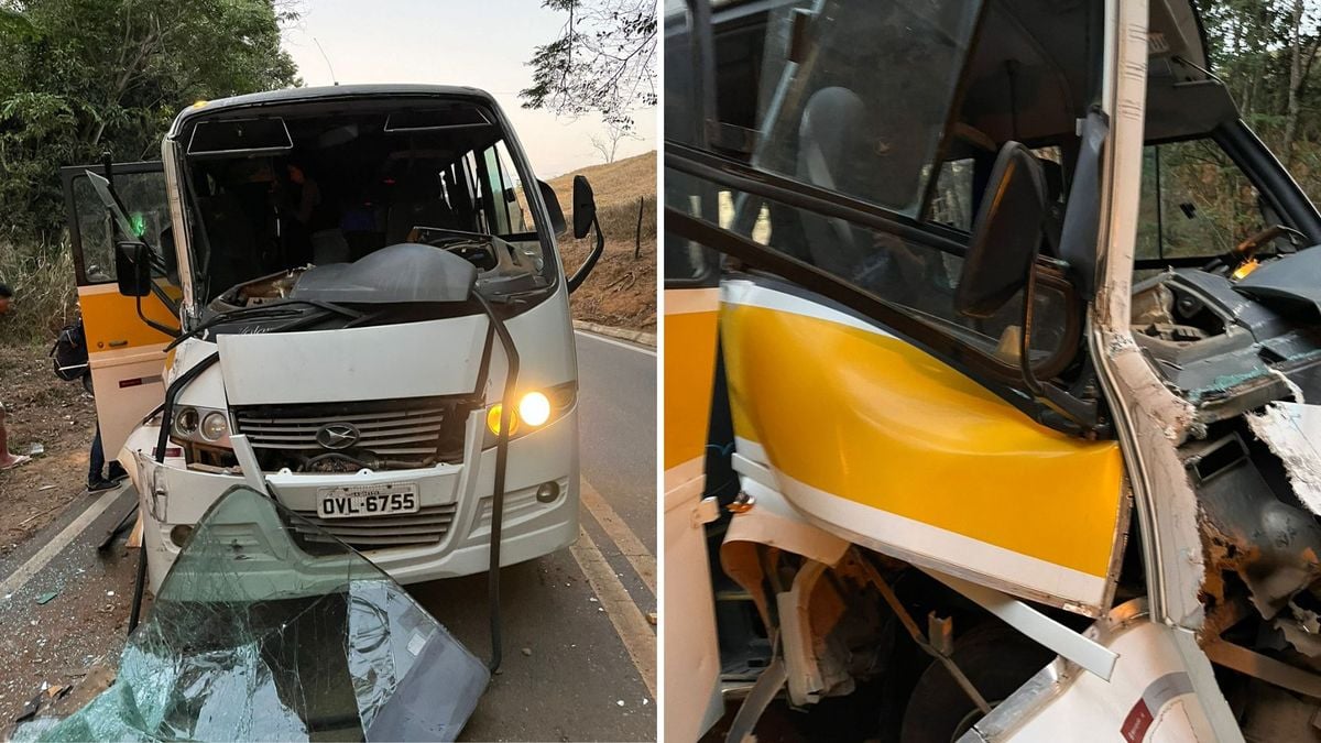 Ônibus bate na traseira de carreta e 5 pessoas ficam feridas em Itaguaçu