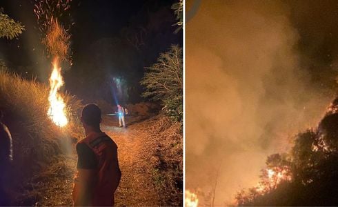 fogo começou por volta das 17h de terça-feira (2) e os trabalhos de contenção, realizados pela Defesa Civil Municipal, terminaram às 21h; ninguém se feriu