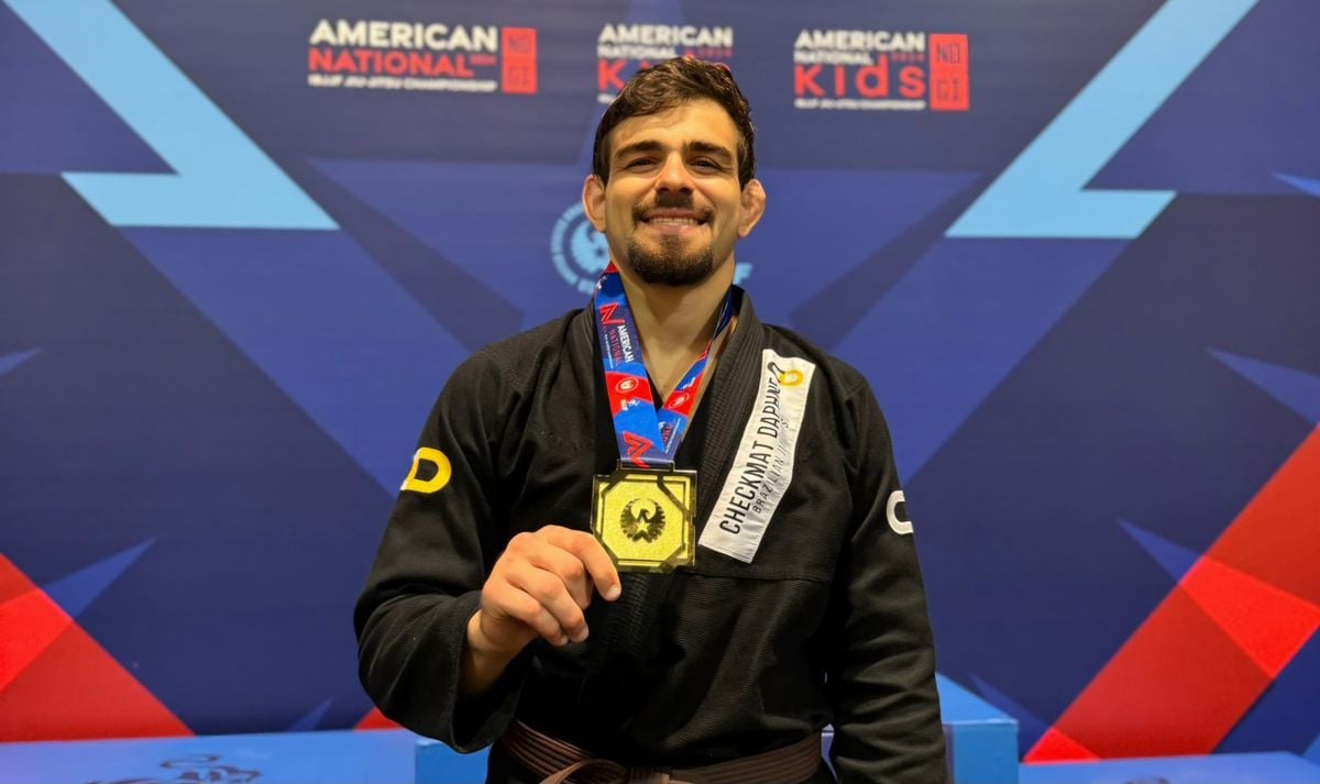 Atleta do ES de jiu-jítsu ganha ouro em Las Vegas e alcança sétimo lugar no ranking mundial