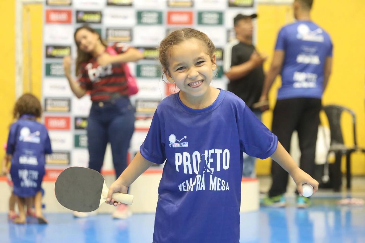 Festival vai ensinar tênis de mesa de graça para crianças e adolescentes de Linhares