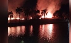 Segundo o Corpo de Bombeiros, havia indícios de que o incêndio pode ter sido ação humana proposital; ocorrência foi registrada na noite de quinta-feira (4)