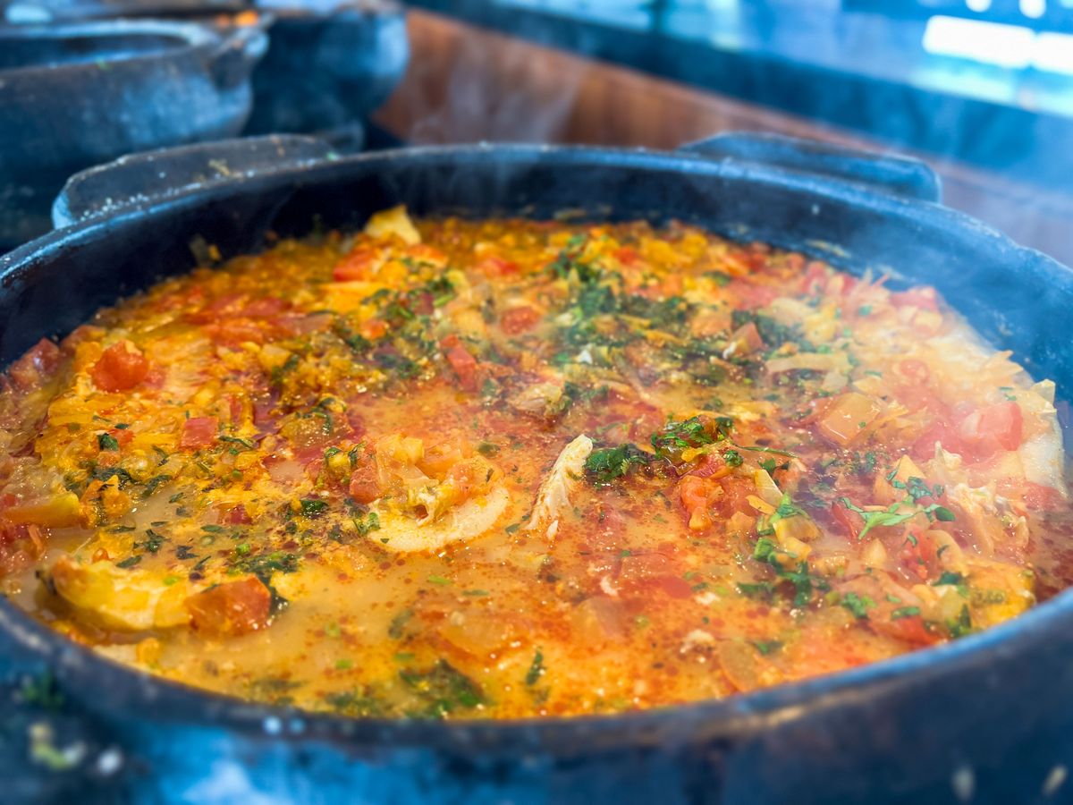 Moqueca capixaba do restaurante do Hotel Senac Ilha do Boi