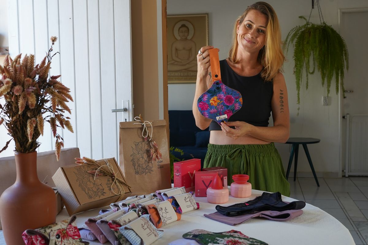 Giovana Bazoni, empreededora que trabalha com absorventes ecológicos