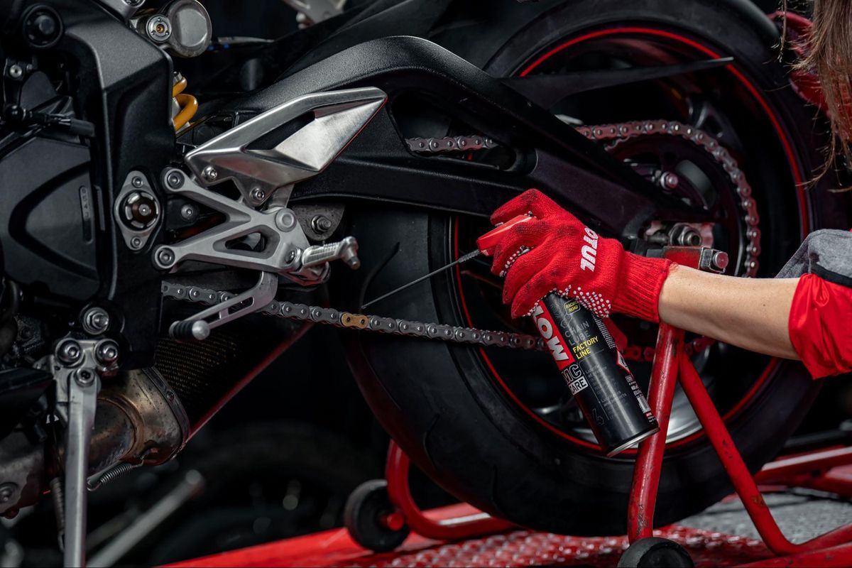 lubrificação de corrente de motocicleta