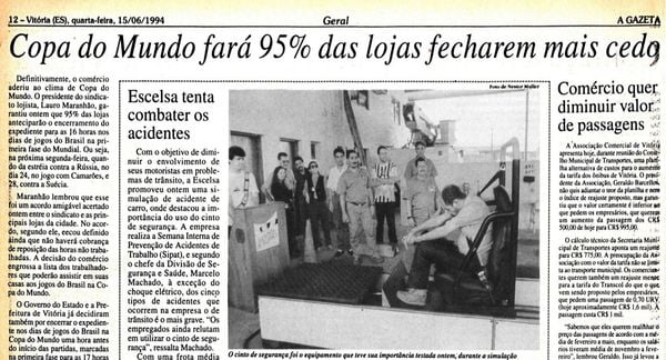 Veja como foi a torcida capixaba na Copa do Mundo de 1994 por Cedoc/A Gazeta