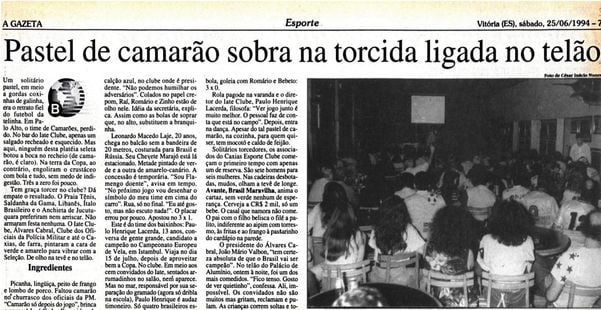 Veja como foi a torcida capixaba na Copa do Mundo de 1994 por Cedoc/A Gazeta