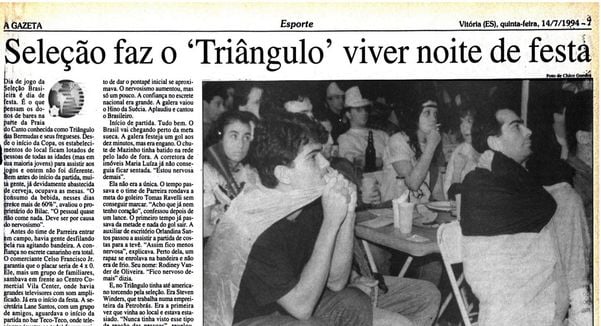 Veja como foi a torcida capixaba na Copa do Mundo de 1994 por Cedoc/A Gazeta