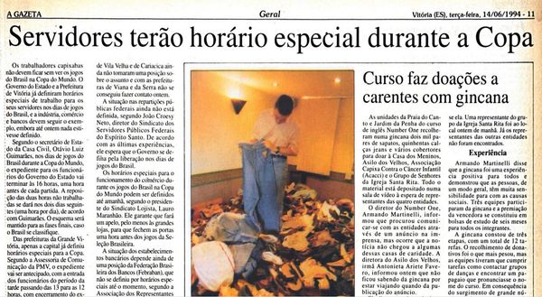 Veja como foi a torcida capixaba na Copa do Mundo de 1994 por Cedoc/A Gazeta