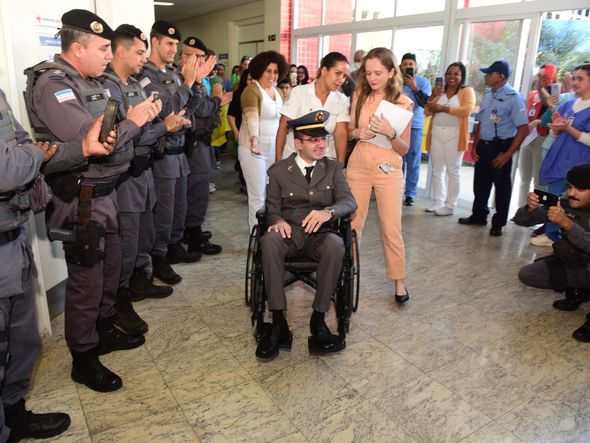 Alta do soldado da Polícia Militar Saimen Rodrigues, baleado na cabeça no dia 1º de maio durante uma abordagem a um veículo, em Cidade Pomar, Serra por Ricardo Medeiros