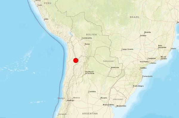 Local do terremoto de 7,3 graus que atingiu o norte do Chile